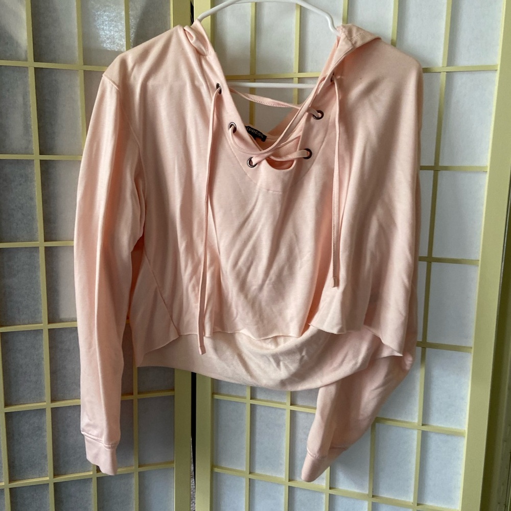 Express crop top hoodie